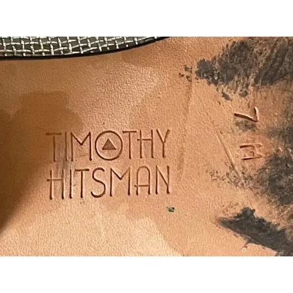 Timothy Hitsman Anchor Accented Silver Mesh Flats size 7 - Picture 9 of 15